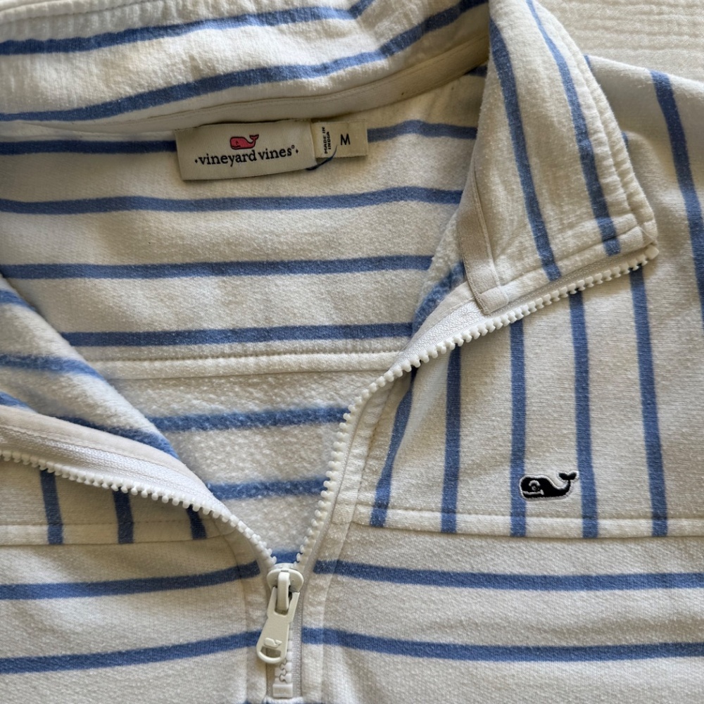 Vineyard Vines Striped Quart Zip - image 2
